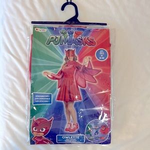 PJ Masks Owlette costume, womens size medium (8-10), included dress, cape & mask